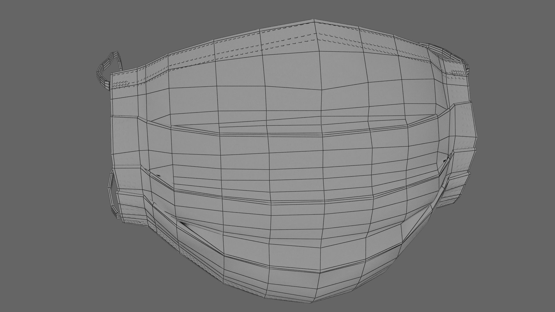 Medical Mask Low-poly 3D model_39
