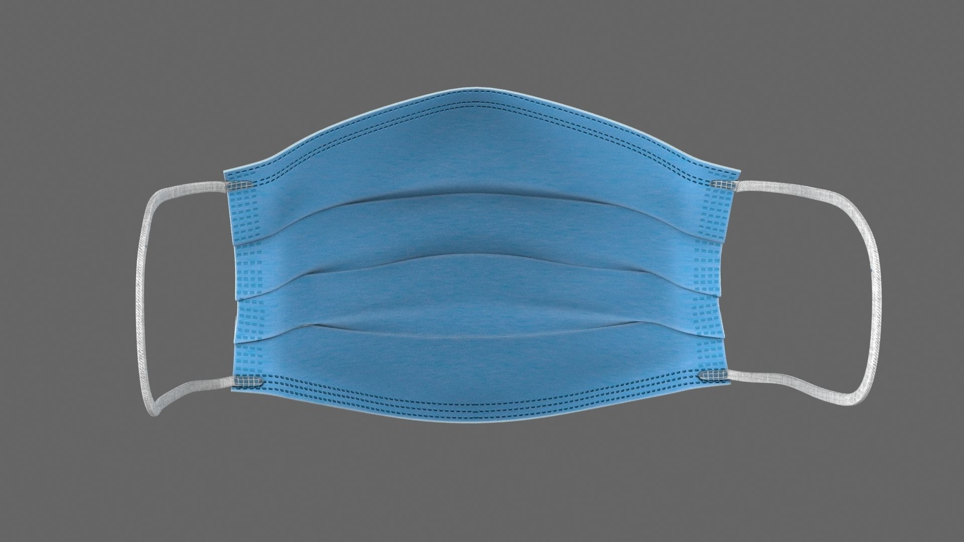 Medical Mask Low-poly 3D model_9