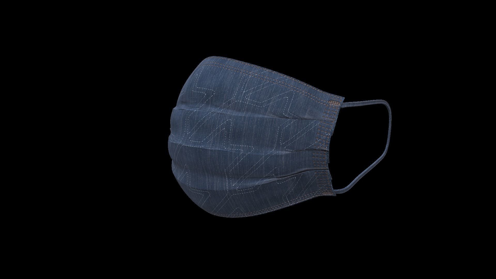 Medical Mask Low-poly 3D model_13