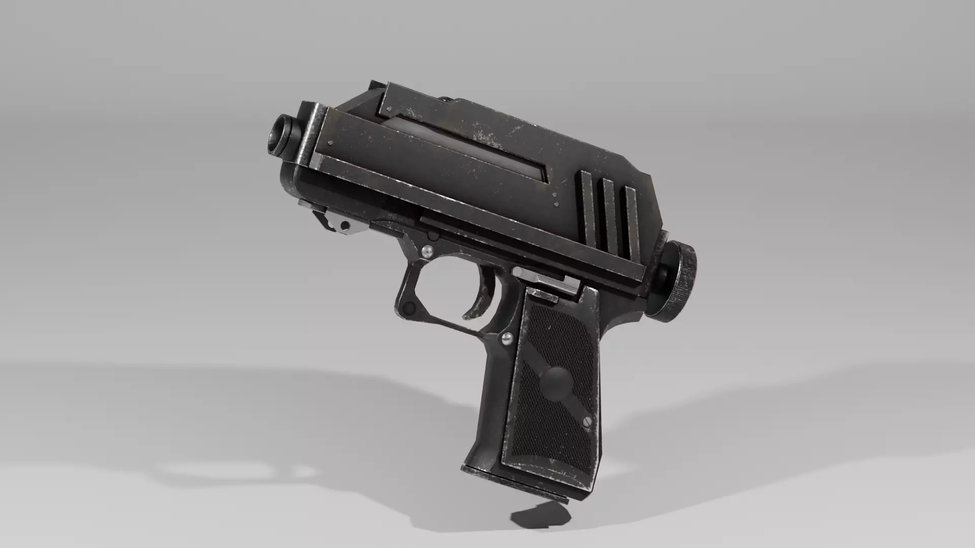 Star Wars DC-17 hand blaster Low-poly 3D model