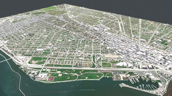 Cityscape Buffalo USA 3D model