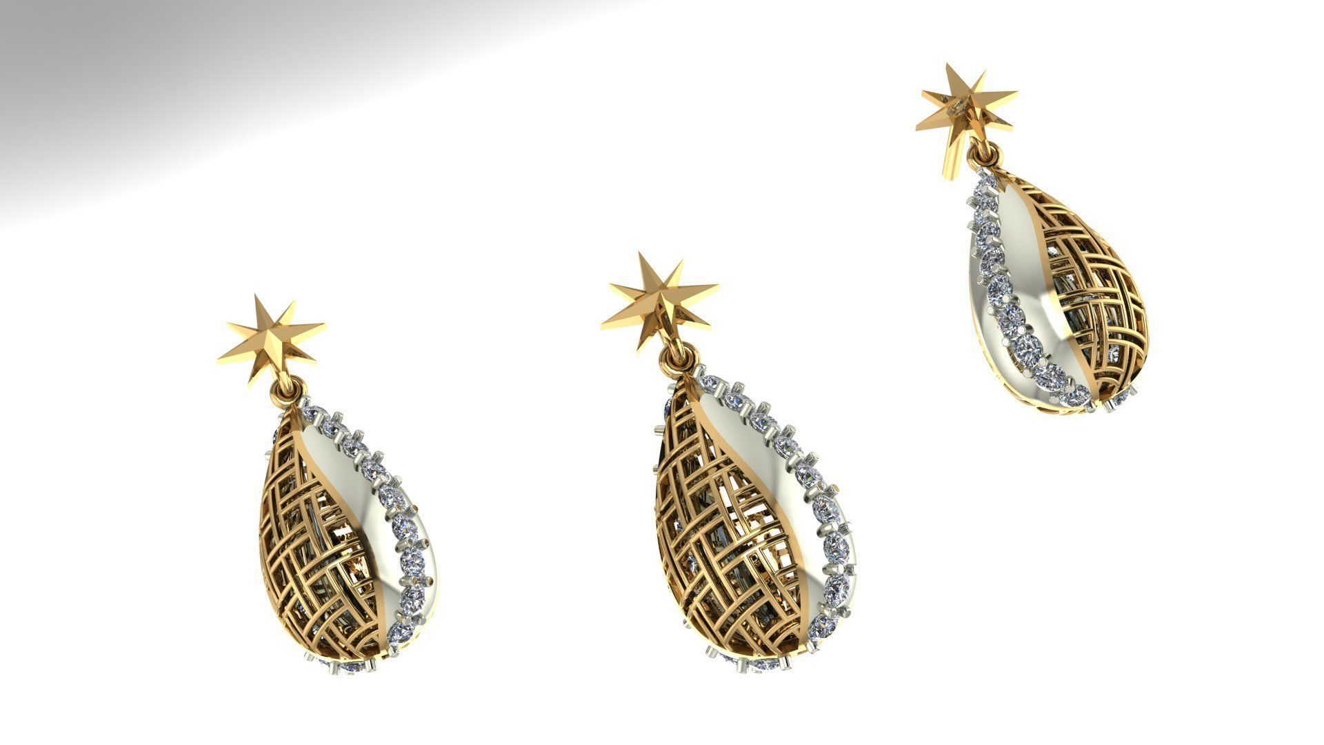 pendant - tear drop- 3D print model_5