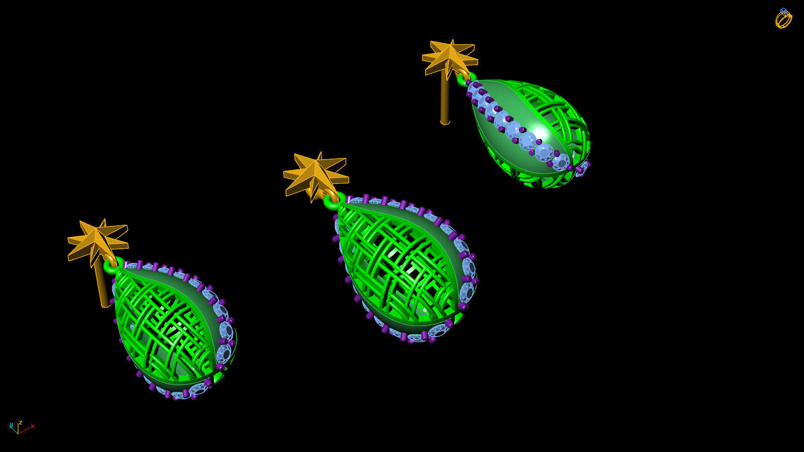 pendant - tear drop- 3D print model_3