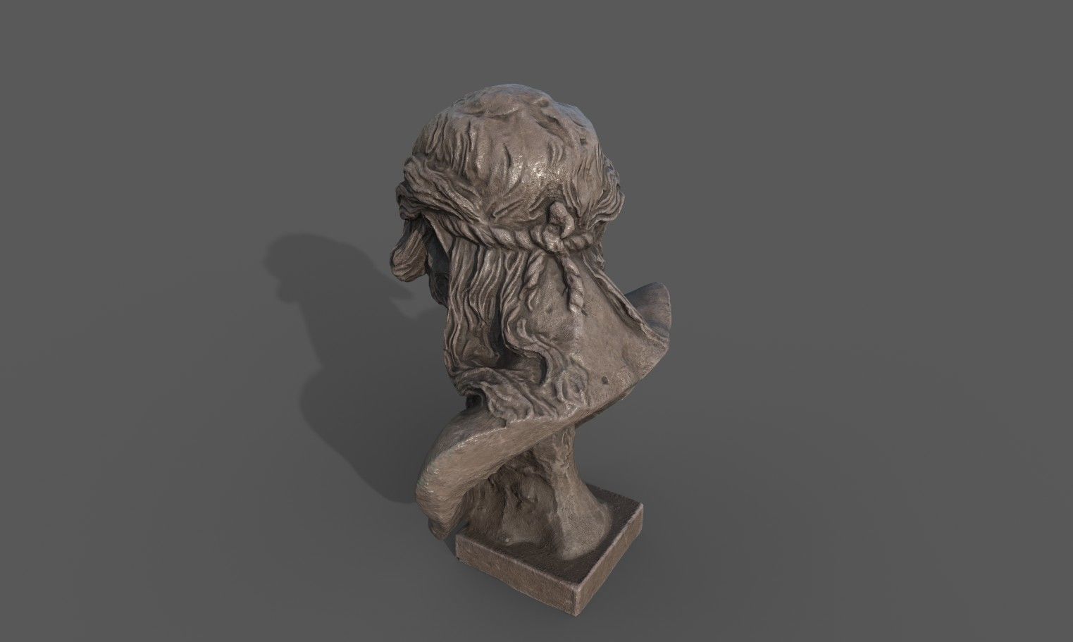 Bust of Christ on the Crucifix Low-poly 3D model_3
