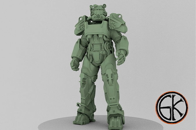 T-60 armor from the game Fallout 4 Scale 2 3D print model