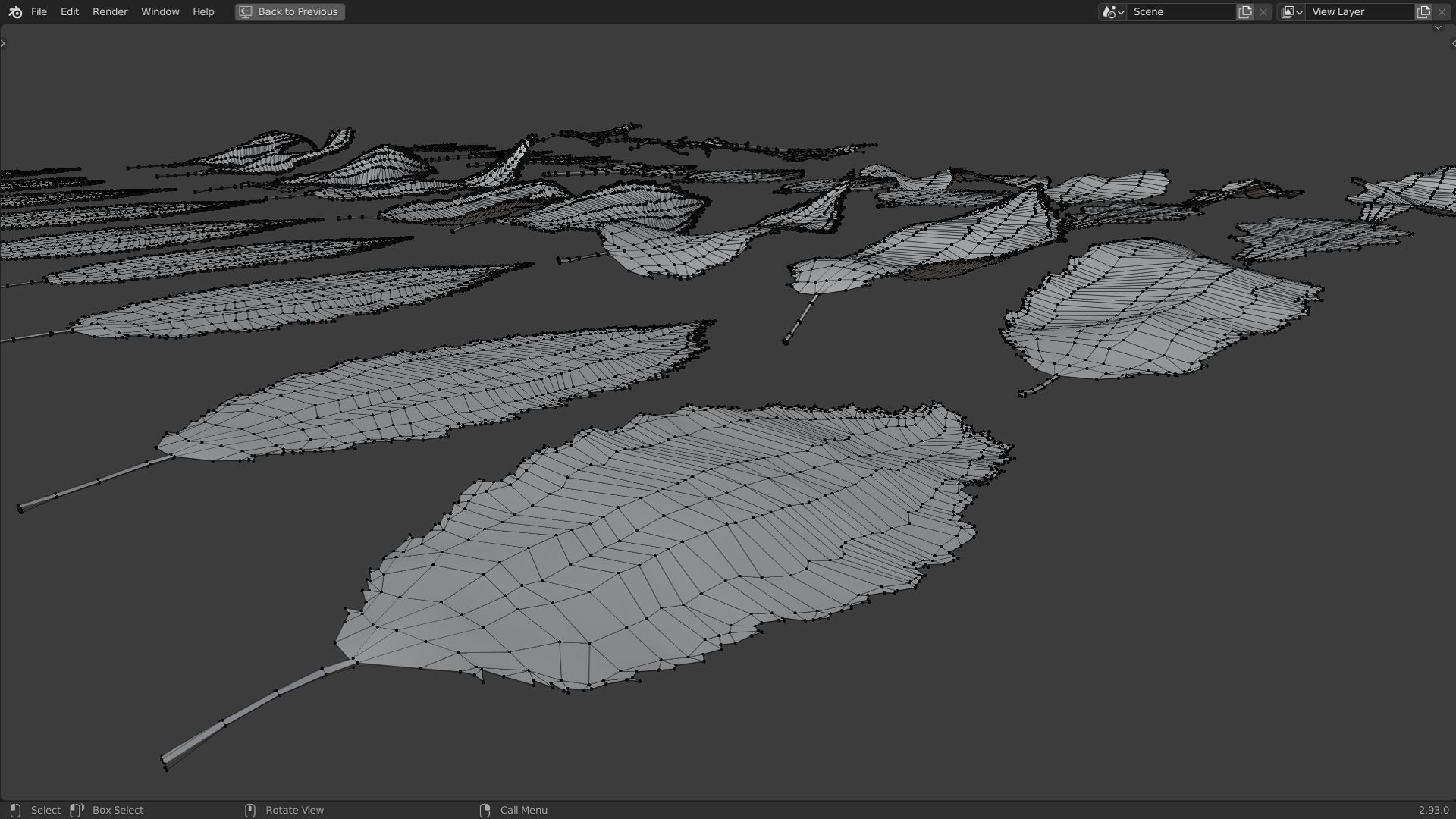 Fall Autumn Leaves Pack 3D model_17