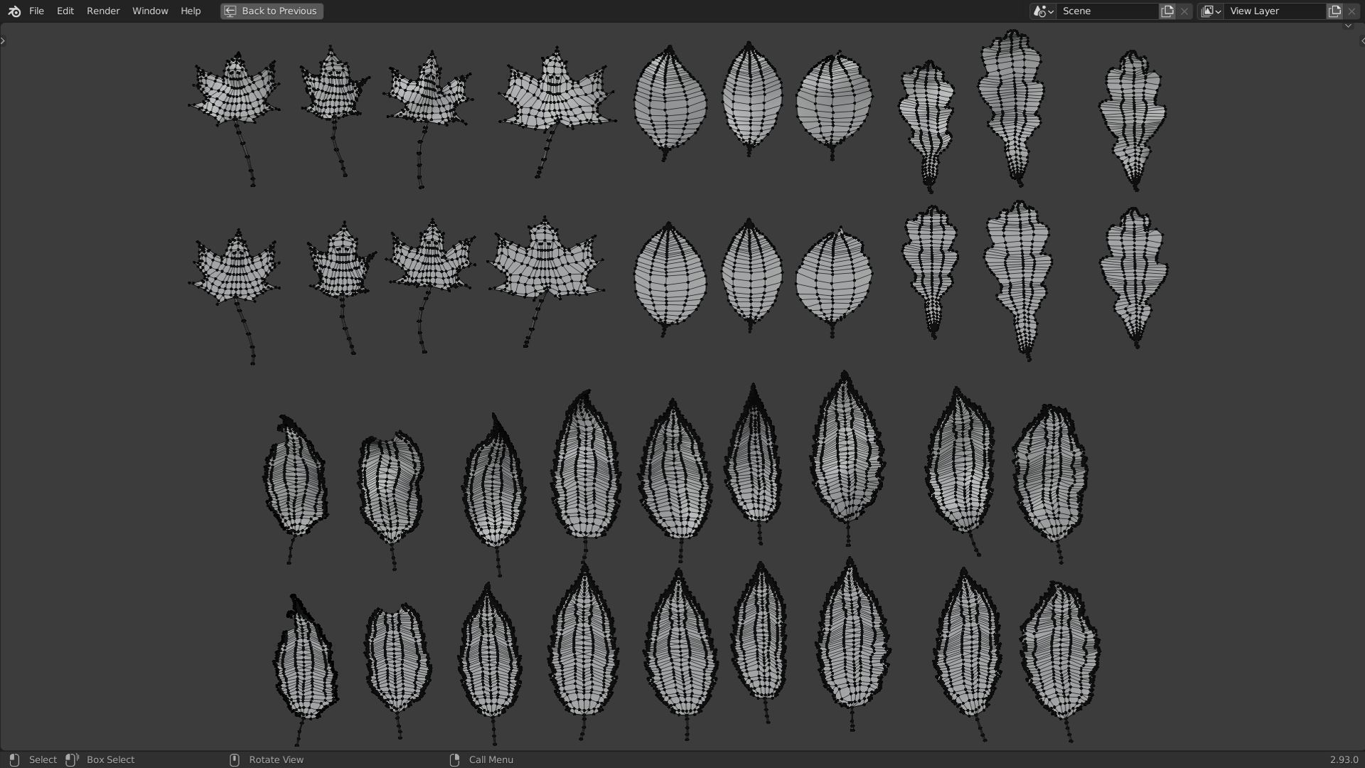 Fall Autumn Leaves Pack 3D model_14