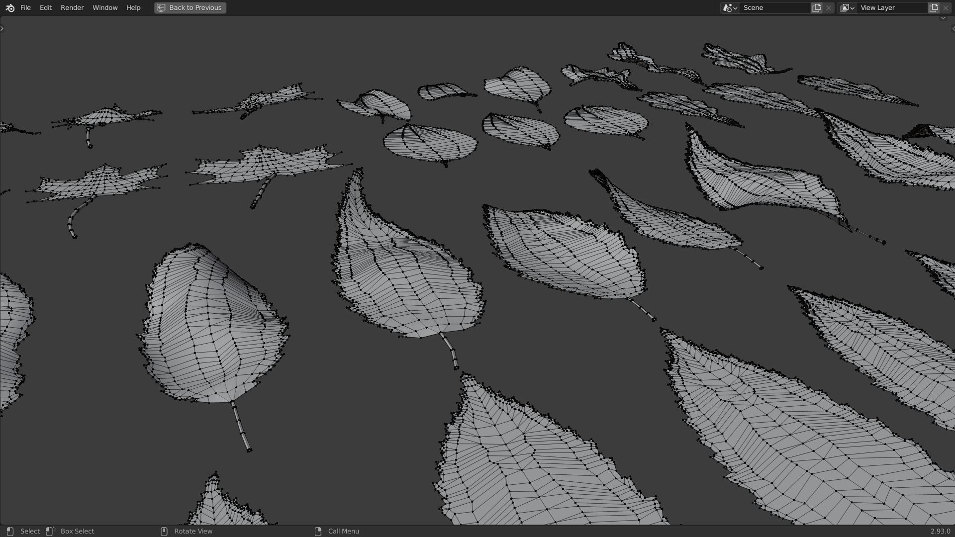 Fall Autumn Leaves Pack 3D model_18