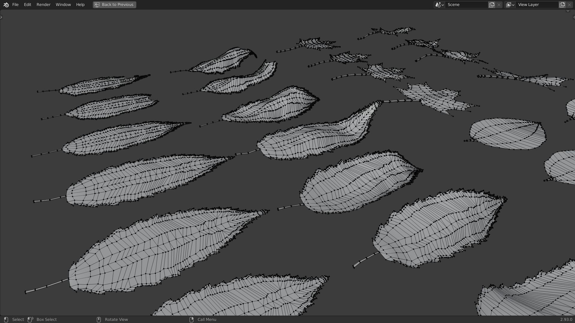 Fall Autumn Leaves Pack 3D model_19
