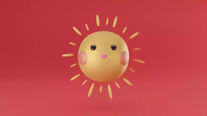 Sun Cartoon 3D model