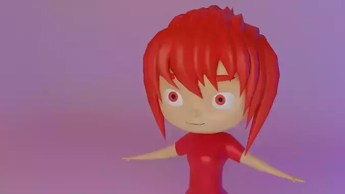 Character chiby Free low-poly 3D model