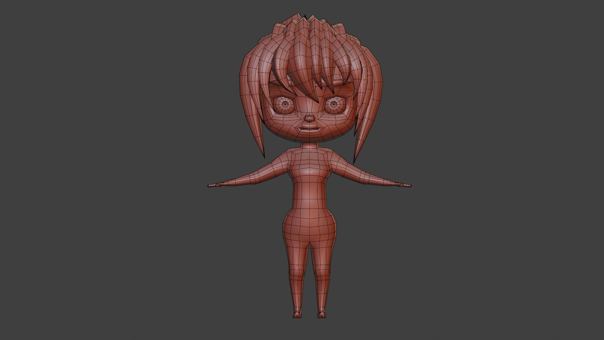 Character chiby Free low-poly 3D model_1