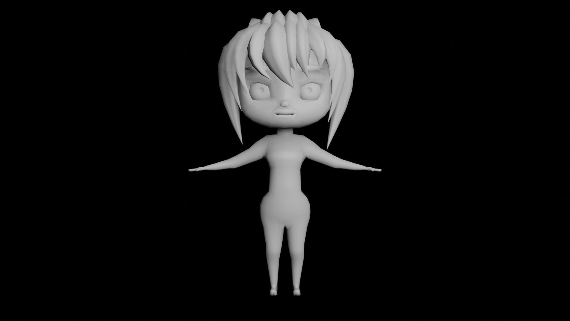 Character chiby Free low-poly 3D model_4