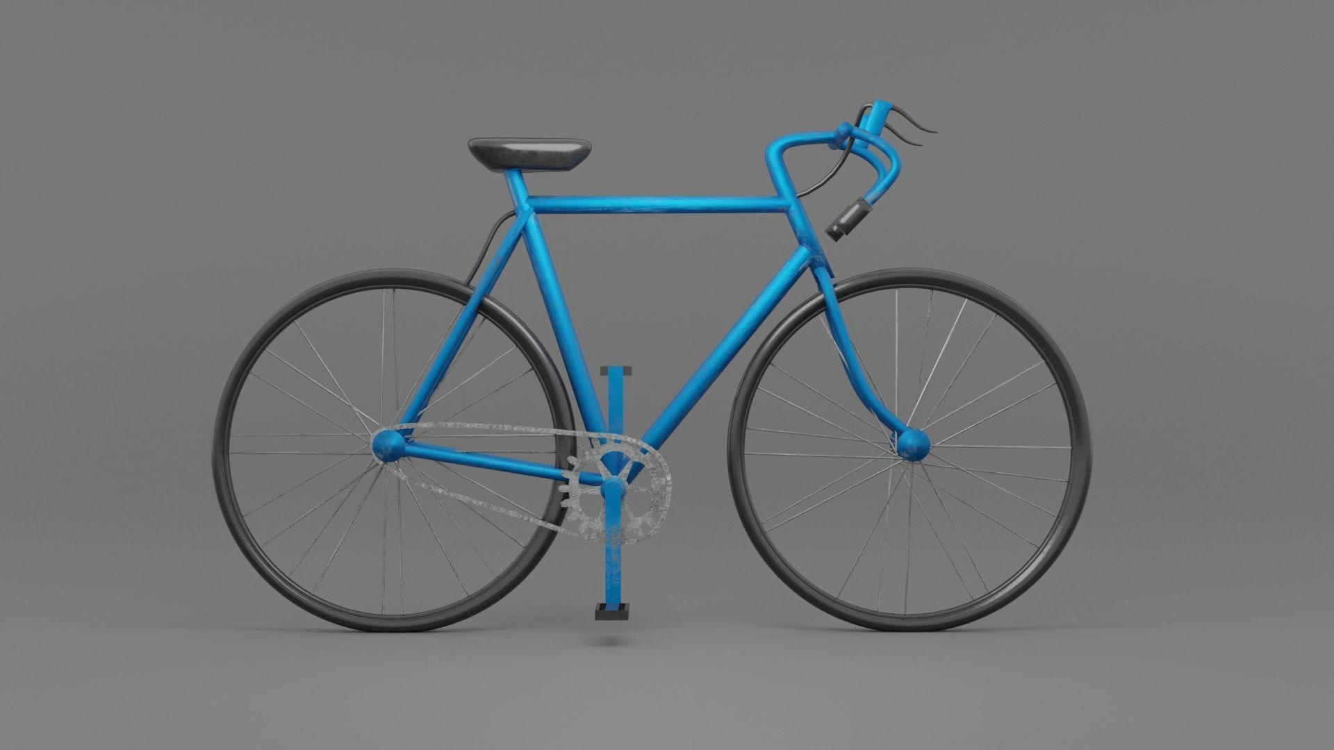 bicycle Low-poly 3D model_3