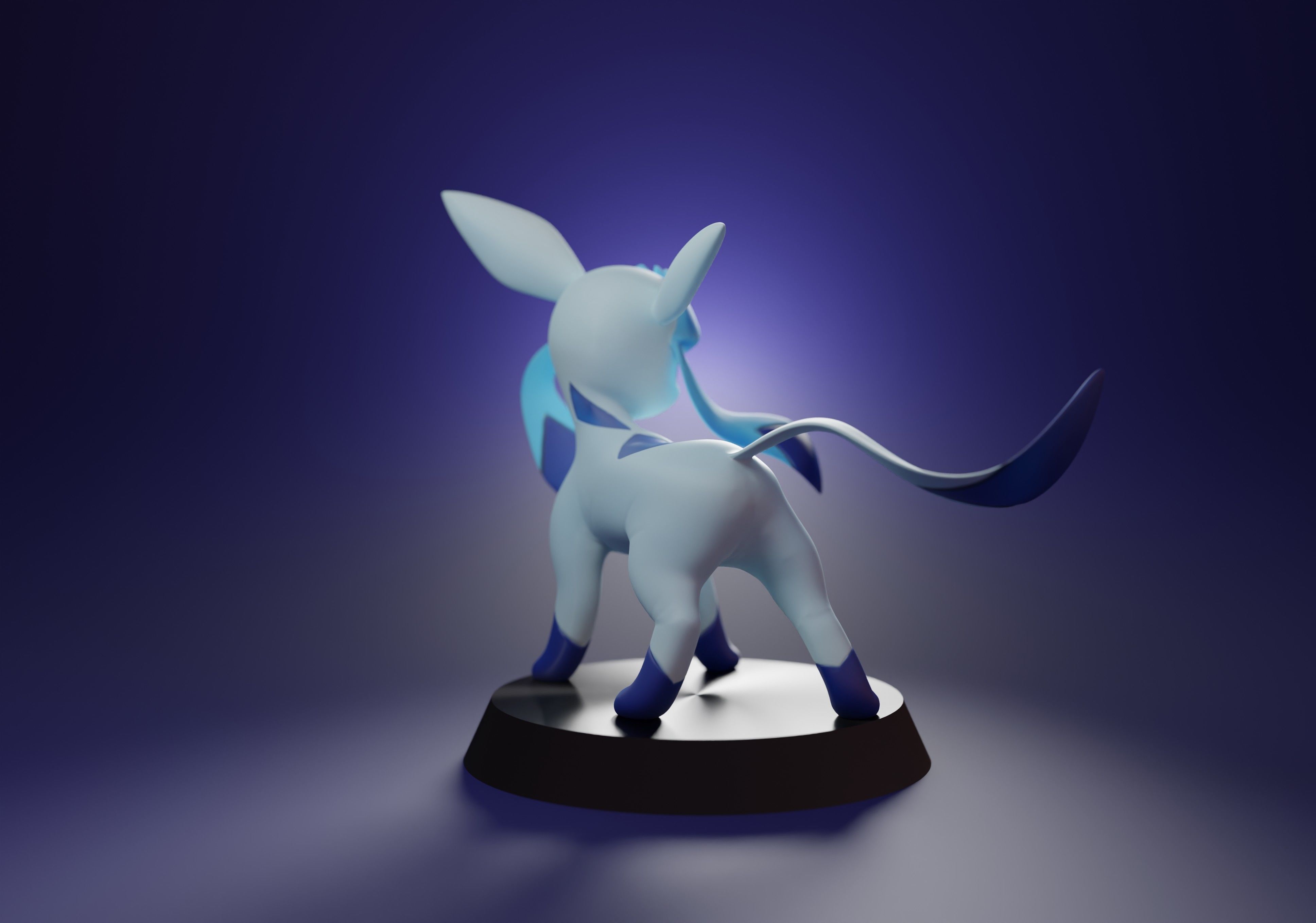 GLACEON - cute 3D printable shiny pokemon 3D print model_4