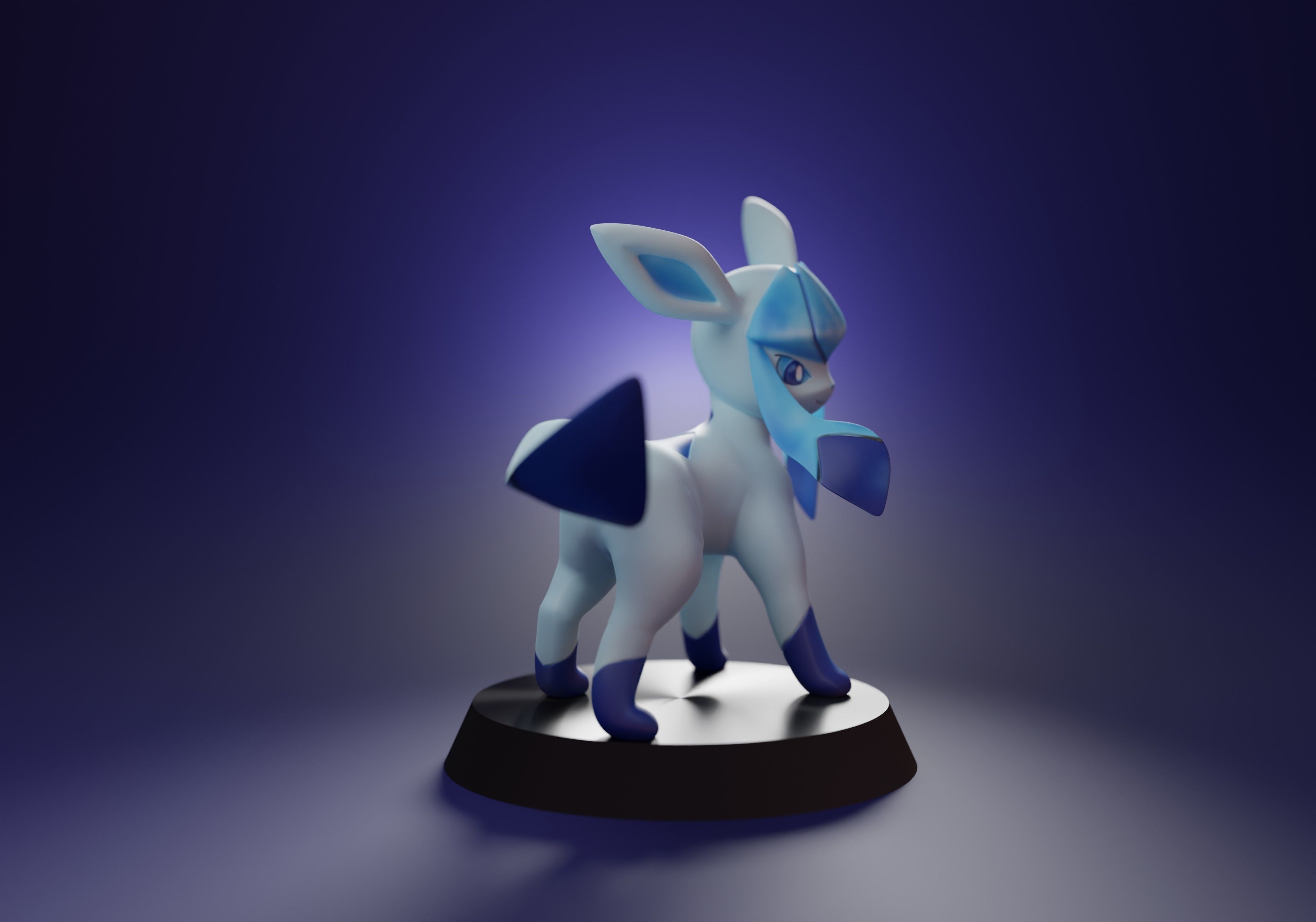 GLACEON - cute 3D printable shiny pokemon 3D print model_3