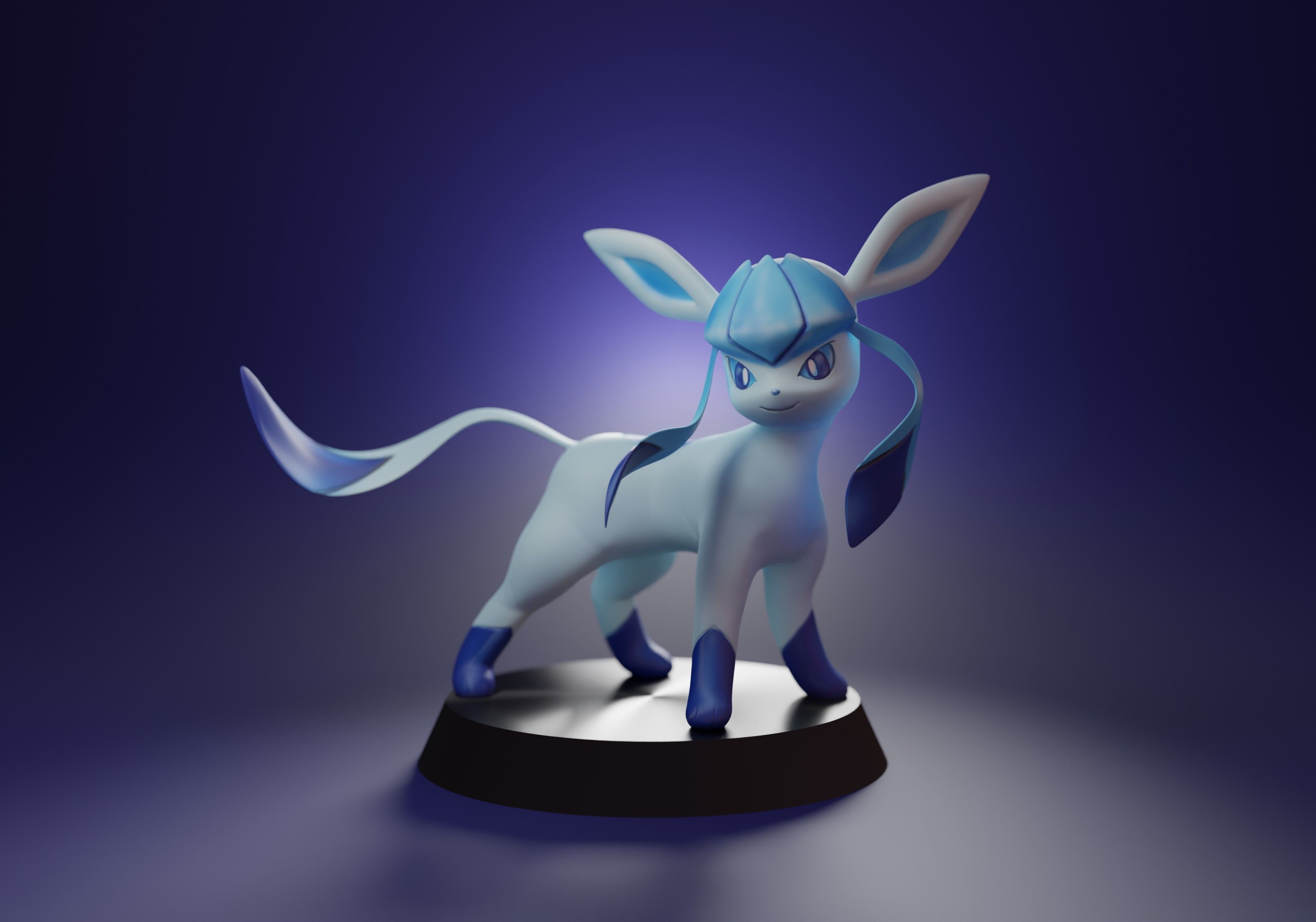 GLACEON - cute 3D printable shiny pokemon 3D print model_1