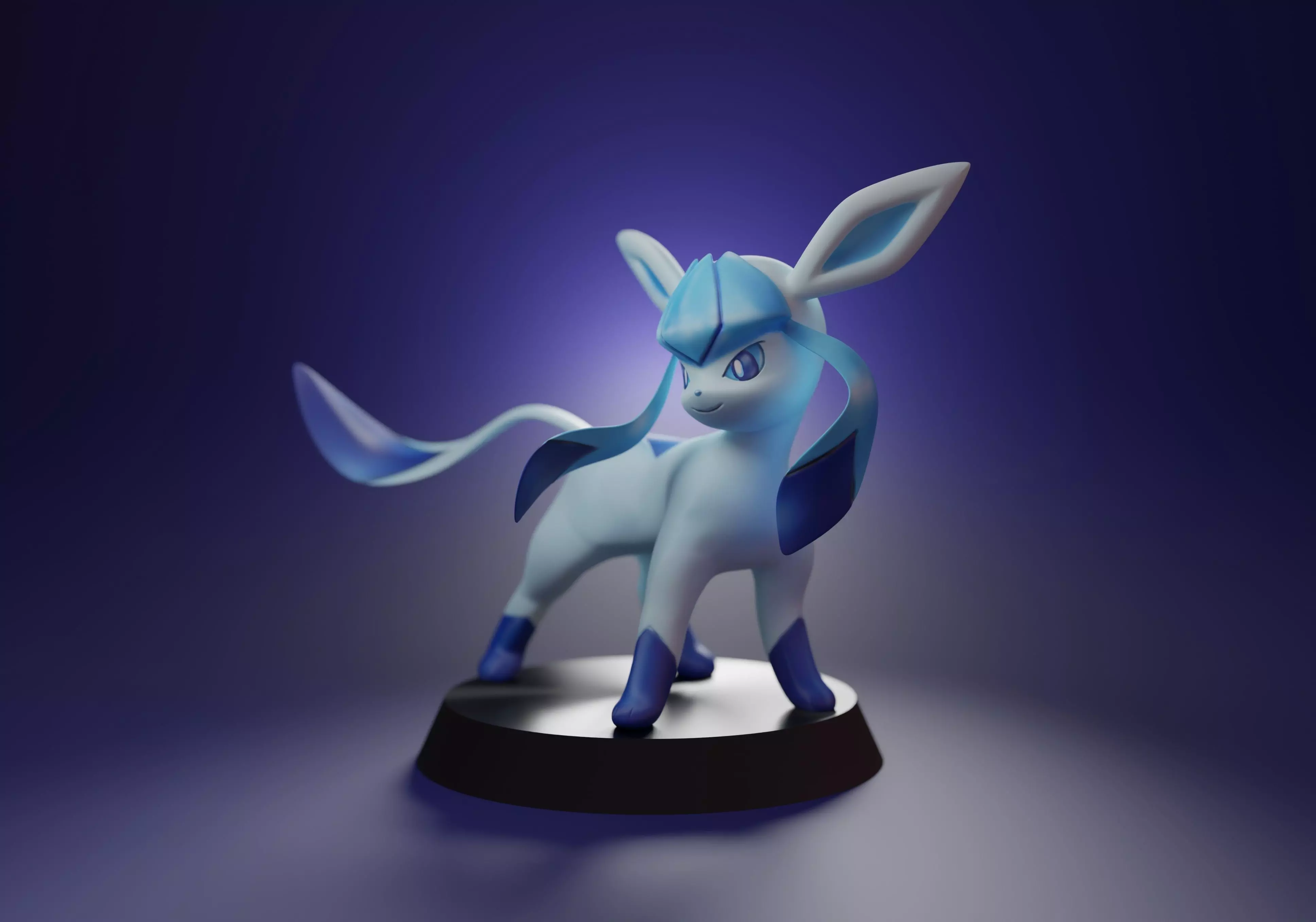 GLACEON - cute 3D printable shiny pokemon 3D print model_0