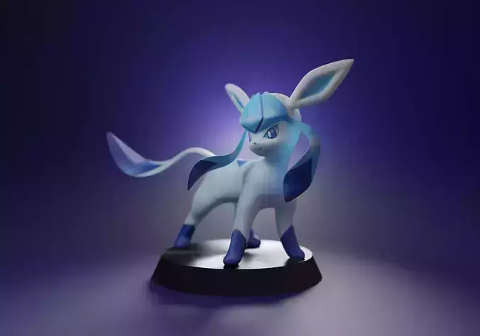 GLACEON - cute 3D printable shiny pokemon