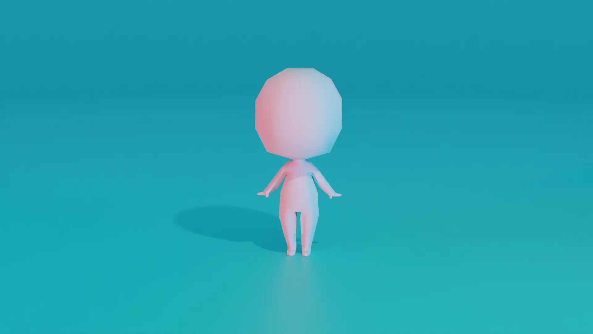 Simple Free Character Free low-poly 3D model_0
