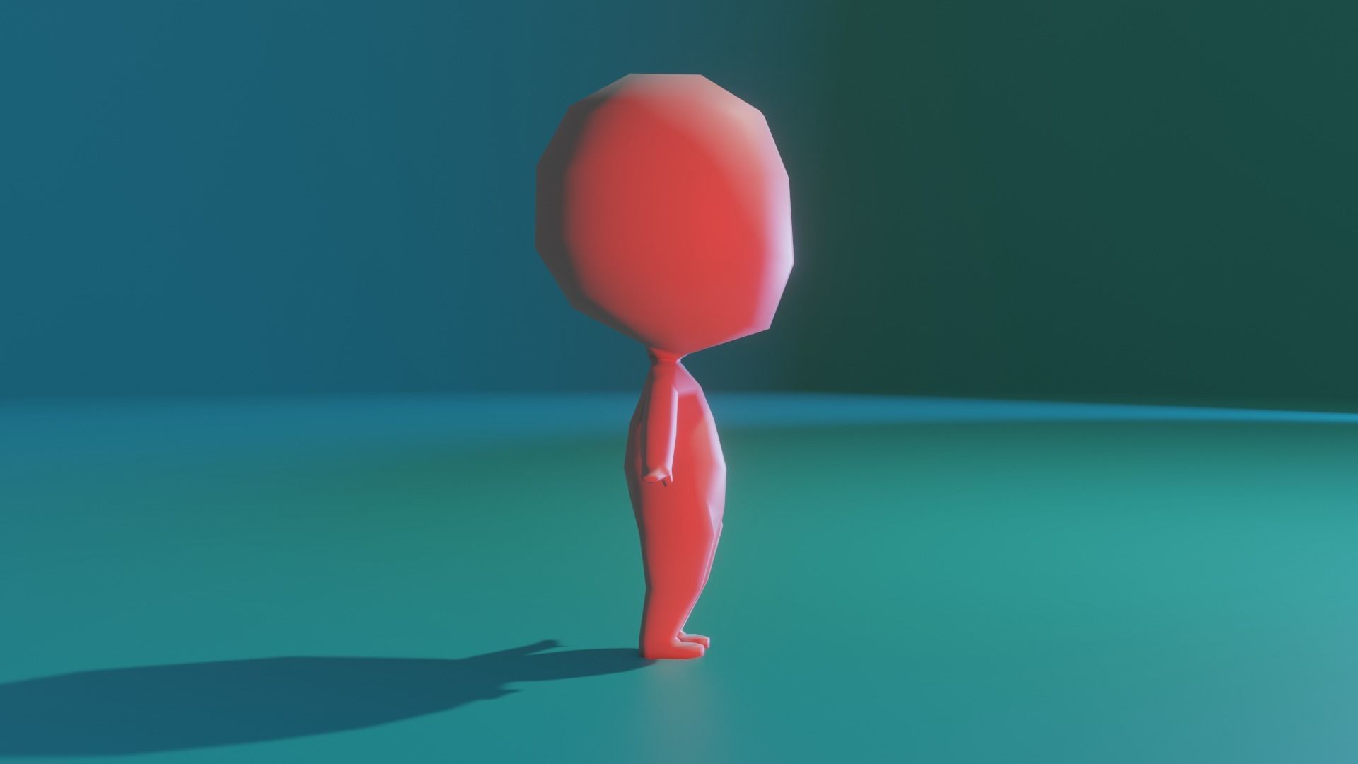 Simple Free Character Free low-poly 3D model_5