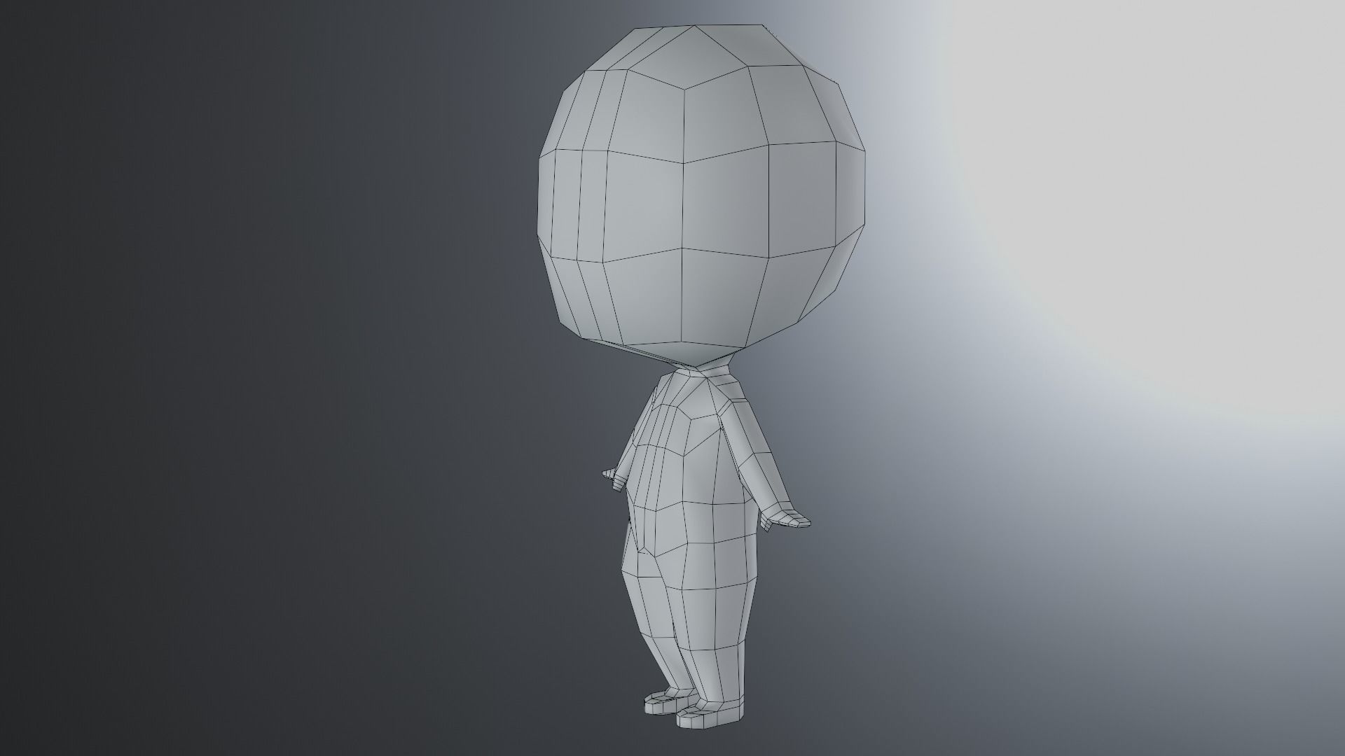 Simple Free Character Free low-poly 3D model_6