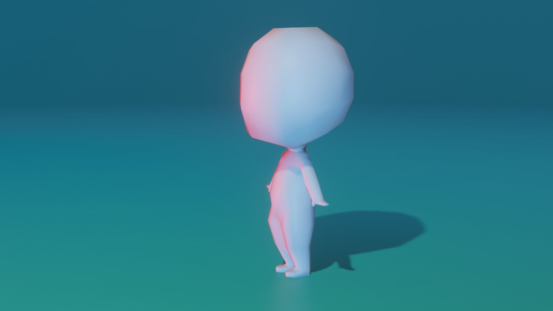 Simple Free Character Free low-poly 3D model_4