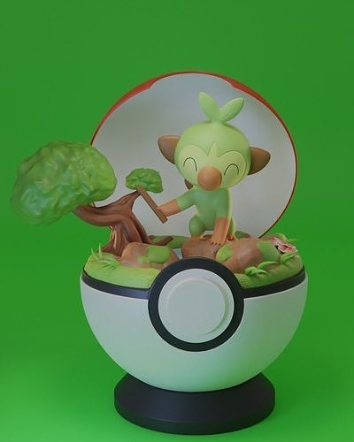 Pokemon - Grookey Terrarium 3D print model