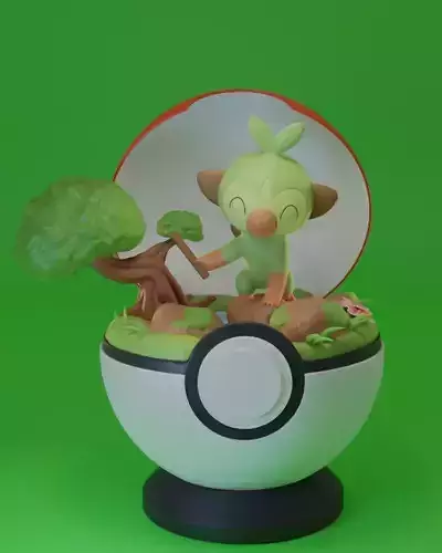 Pokemon - Grookey Terrarium