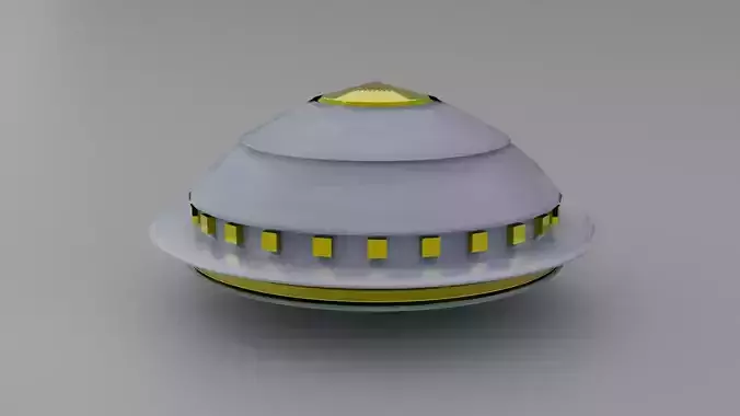 yellow ship Low-poly 3D model