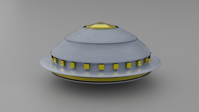 yellow ship Low-poly 3D model