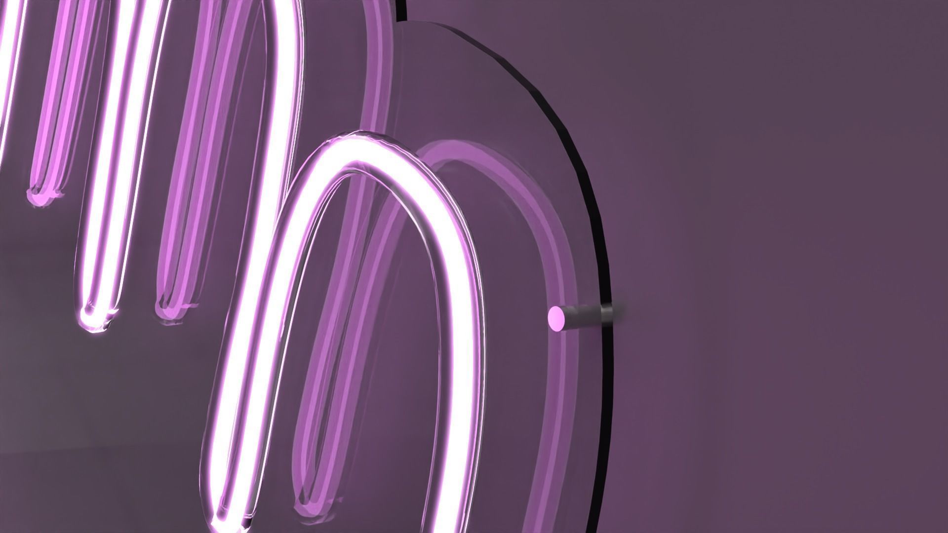 Korean Love Sign - Neon Sign 3D model_4