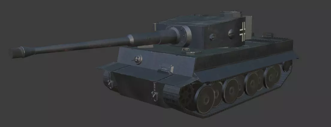 Tiger 1 - Panzerkampfwagen VI Low-poly 3D model