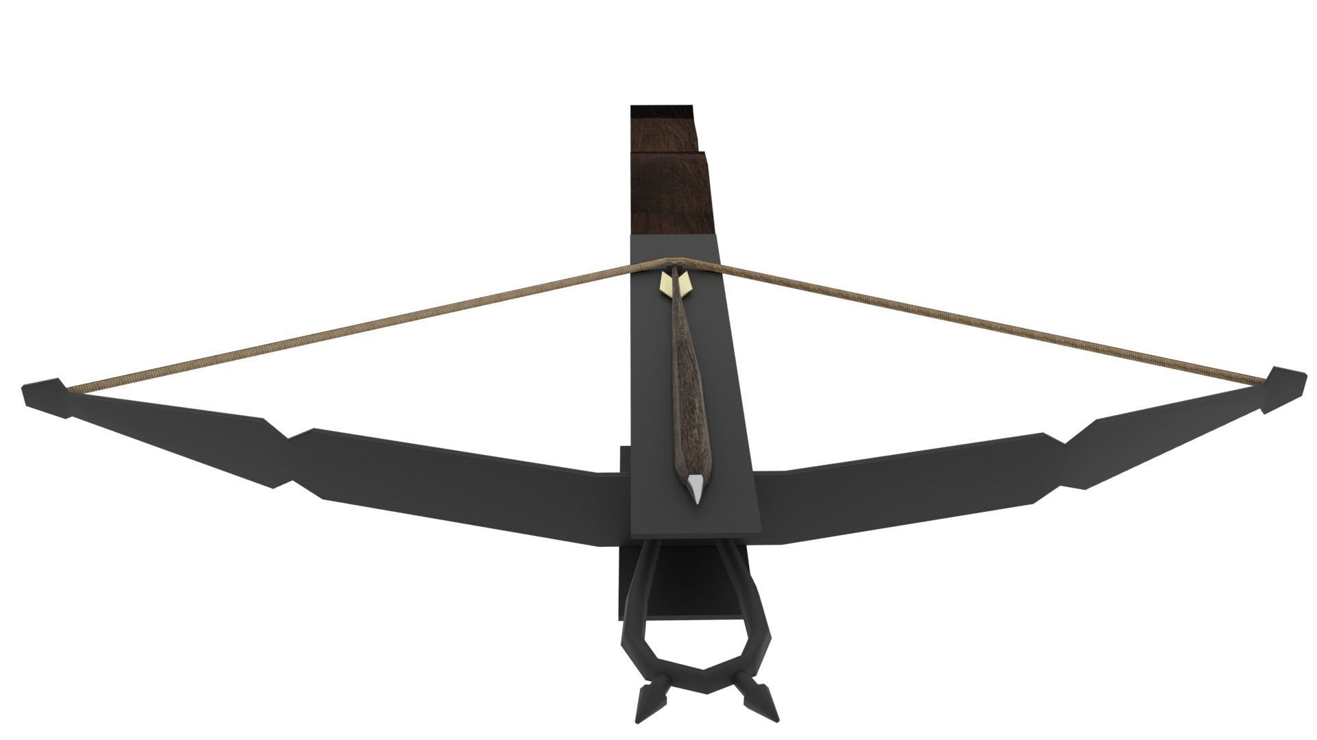 Lowpoly 3D Armaments bow and arrow Low-poly 3D model_10