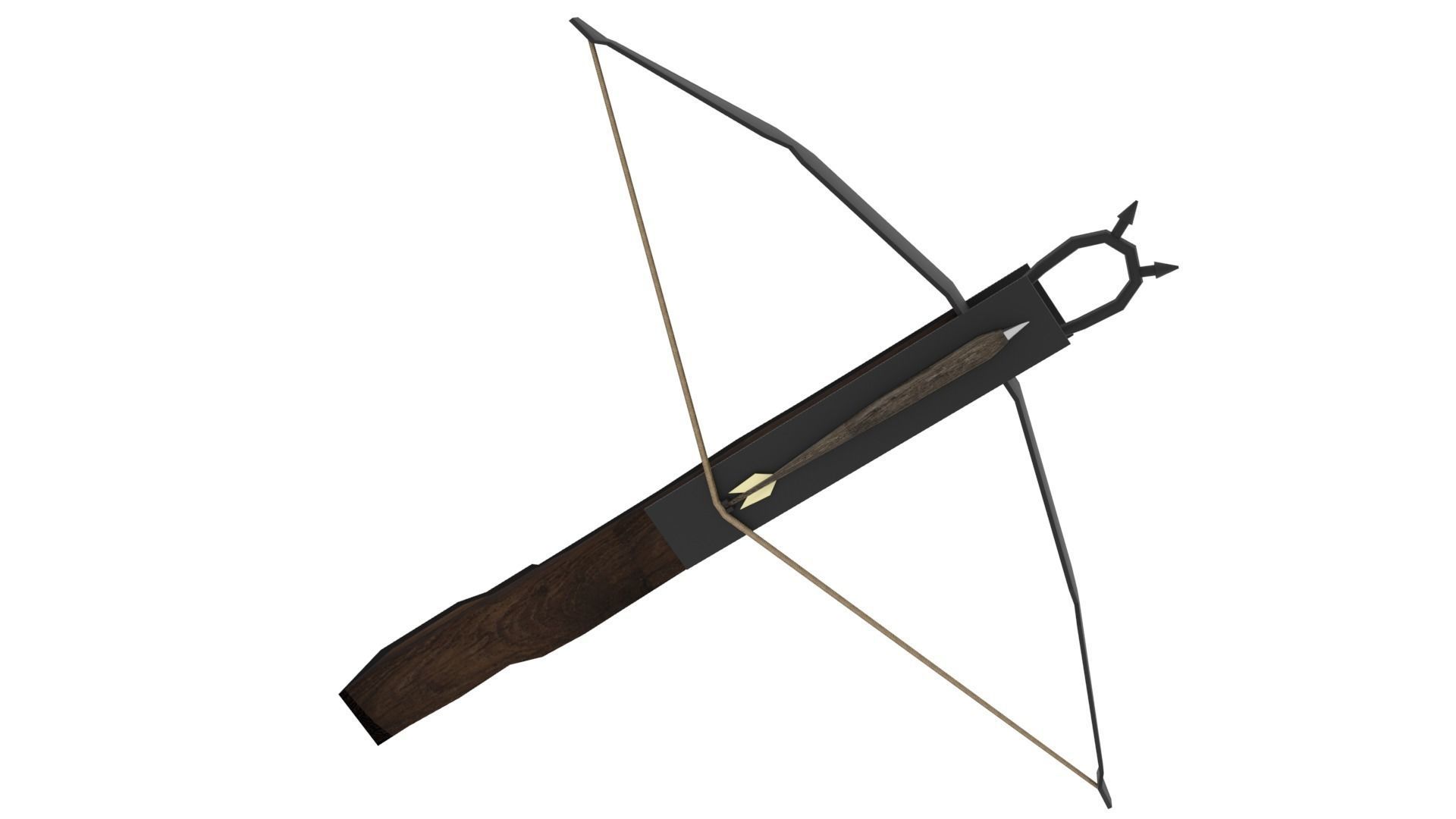 Lowpoly 3D Armaments bow and arrow Low-poly 3D model_12