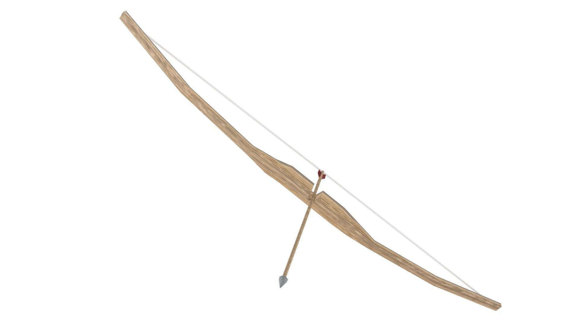 Lowpoly 3D Armaments bow and arrow Low-poly 3D model_13