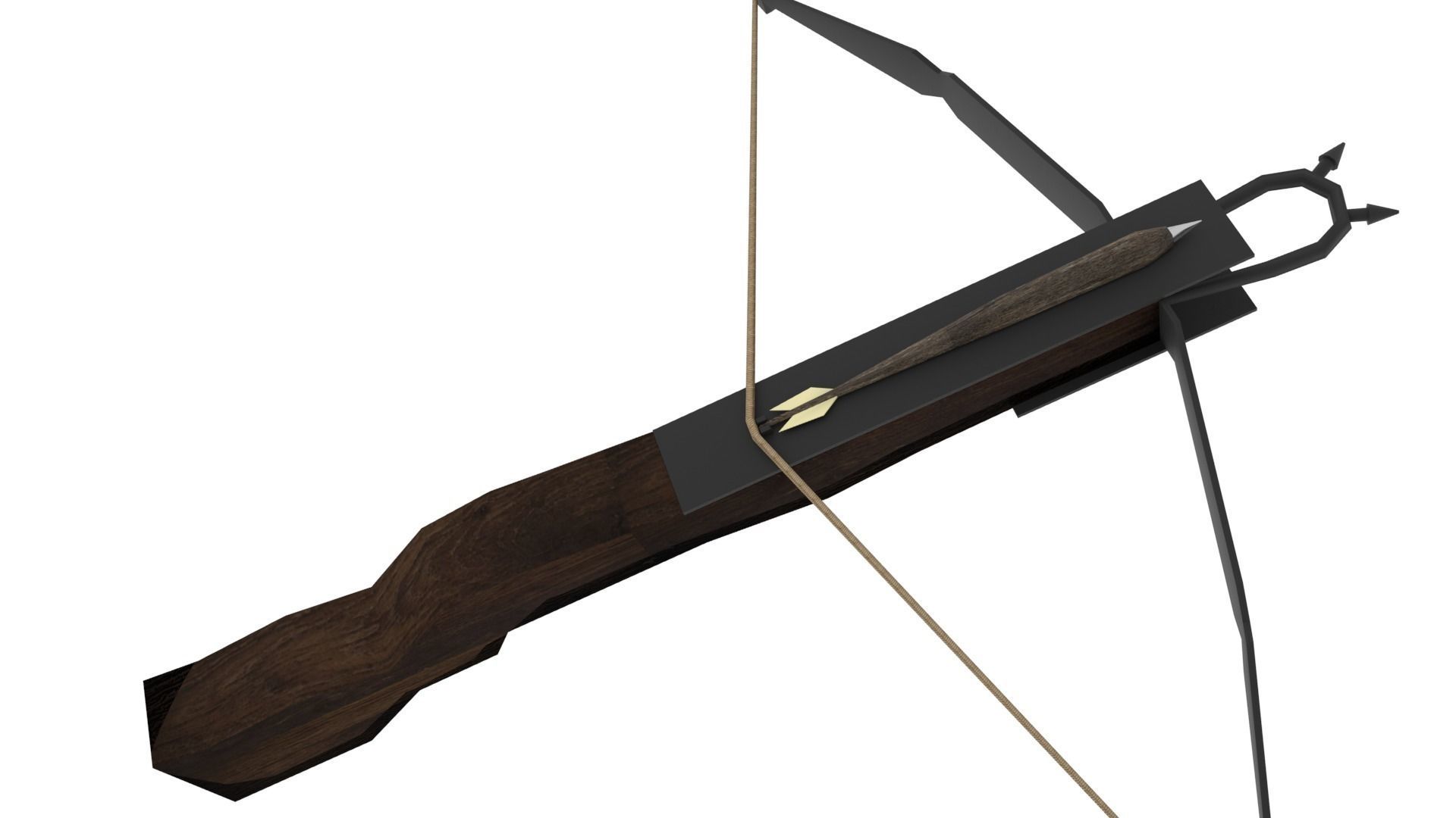 Lowpoly 3D Armaments bow and arrow Low-poly 3D model_11