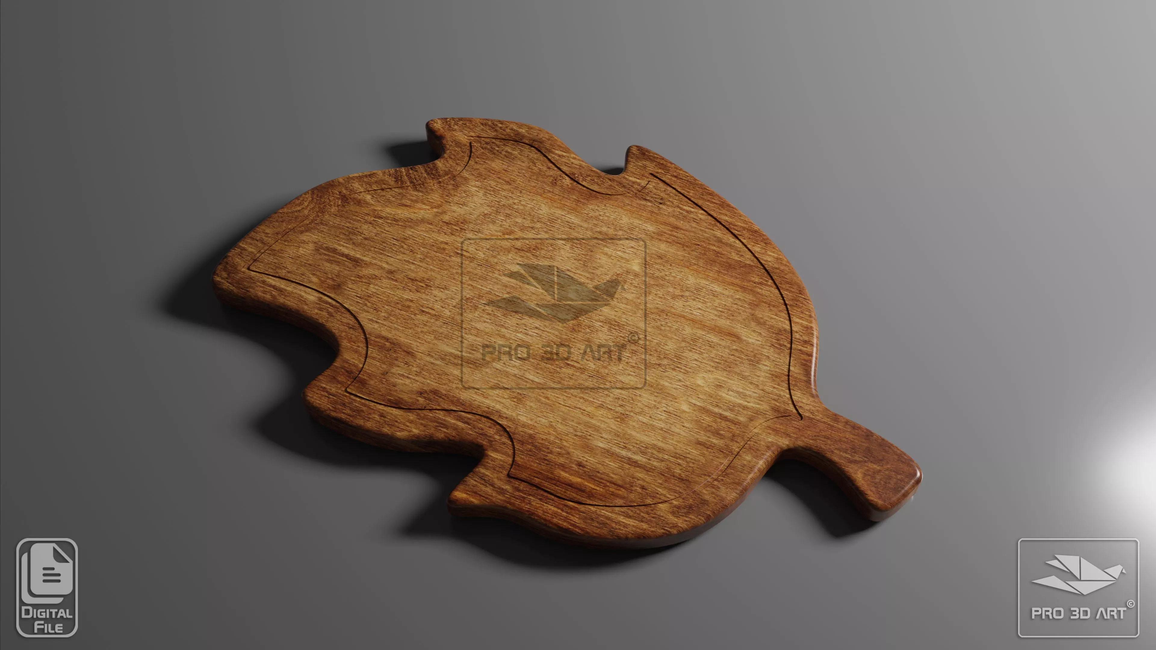 Leaf Cutting Board - CNC Files for Wood 3D print model