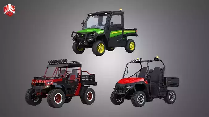Off Road Dune Buggies 3 in 1 3D Model Collection