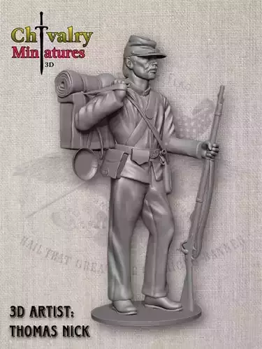 Civil War Union Federal Infantrymen STL 