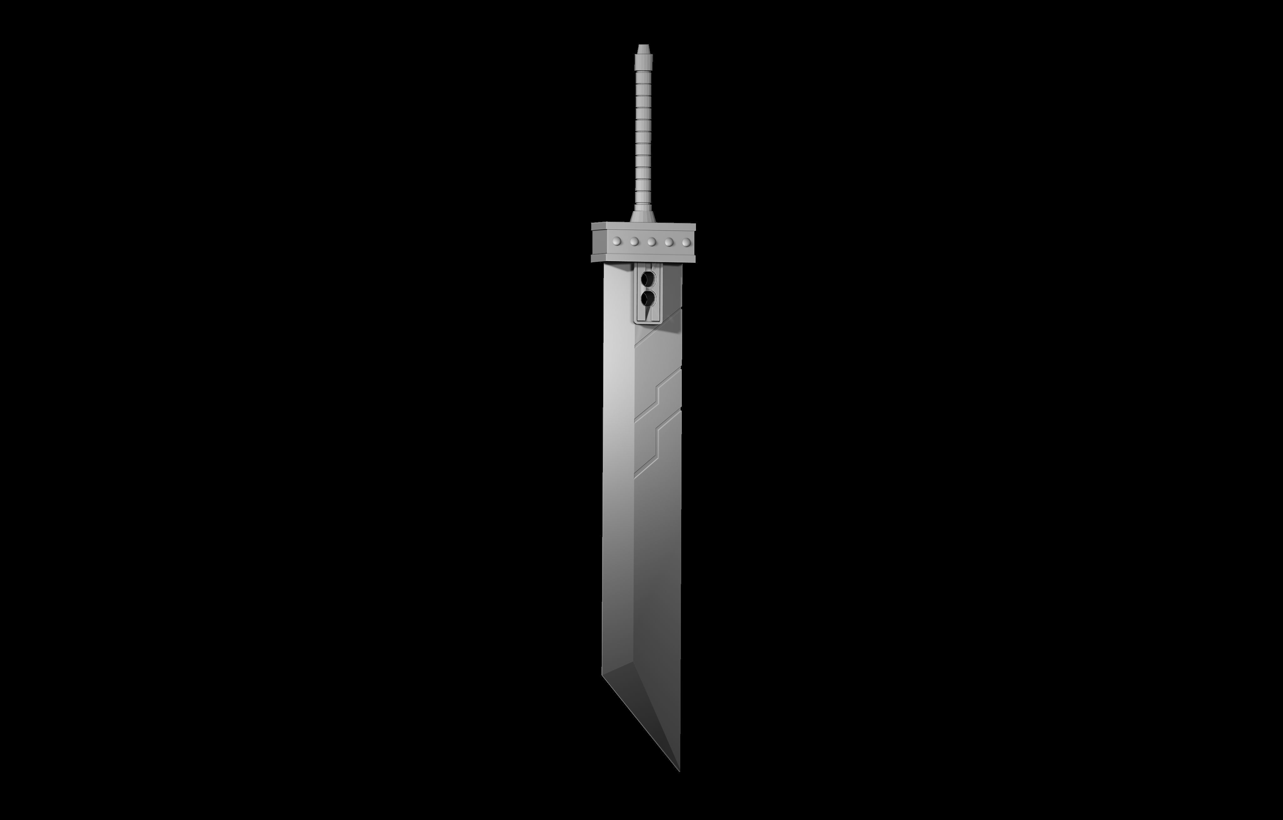 Cloud Strife Sword Low-poly 3D model_2