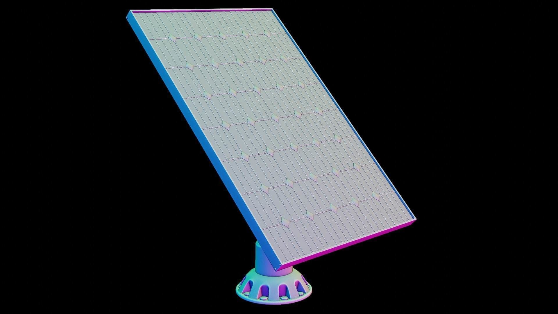 Solar Panel Set Low-poly 3D model_6