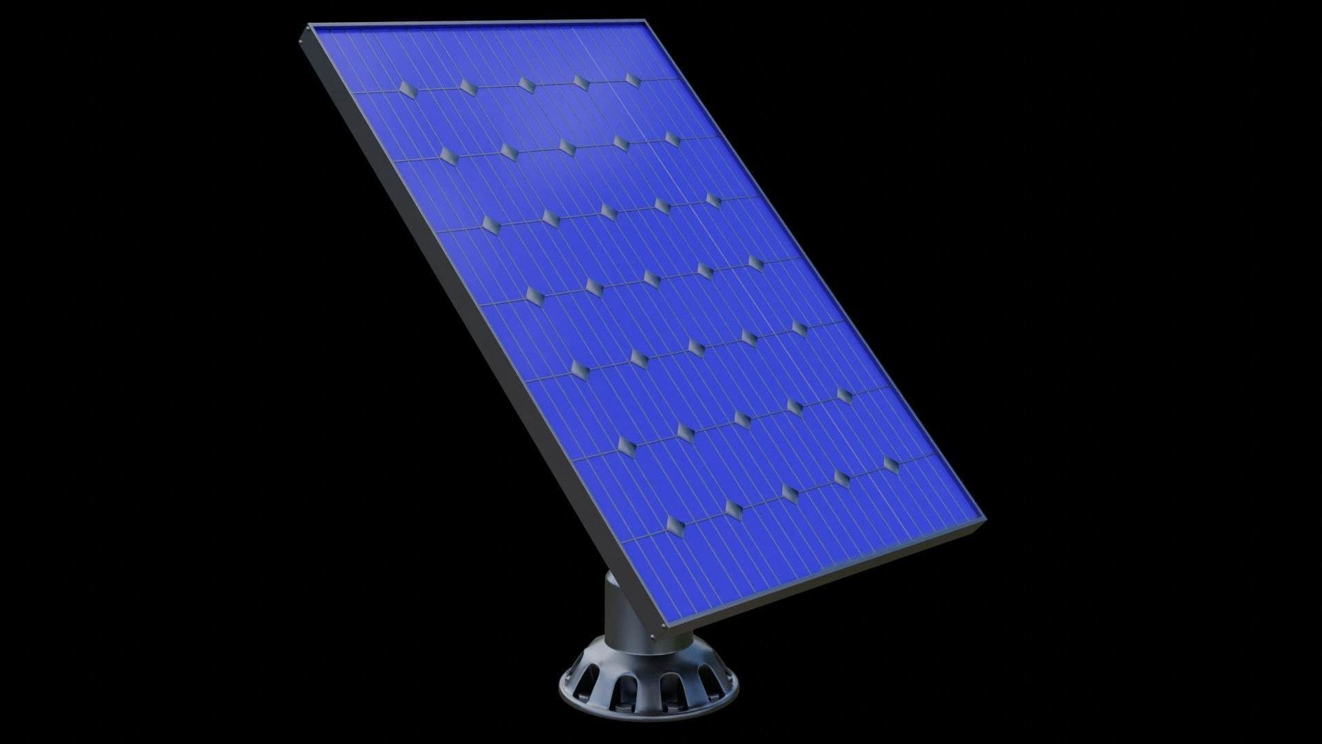 Solar Panel Set Low-poly 3D model_3
