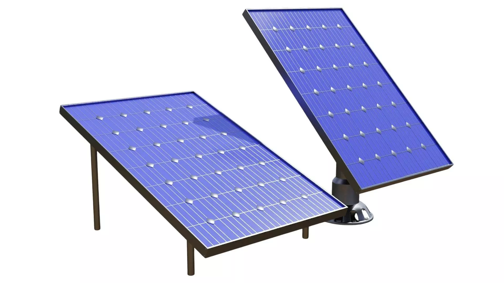 Solar Panel Set Low-poly 3D model_0