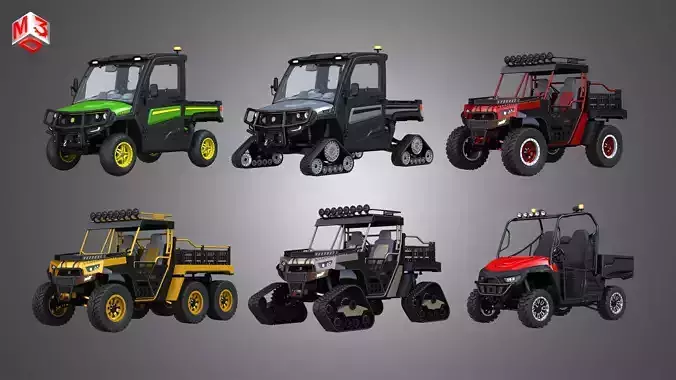 Off Road Dune Buggies 6 in 1 3D Model Collection