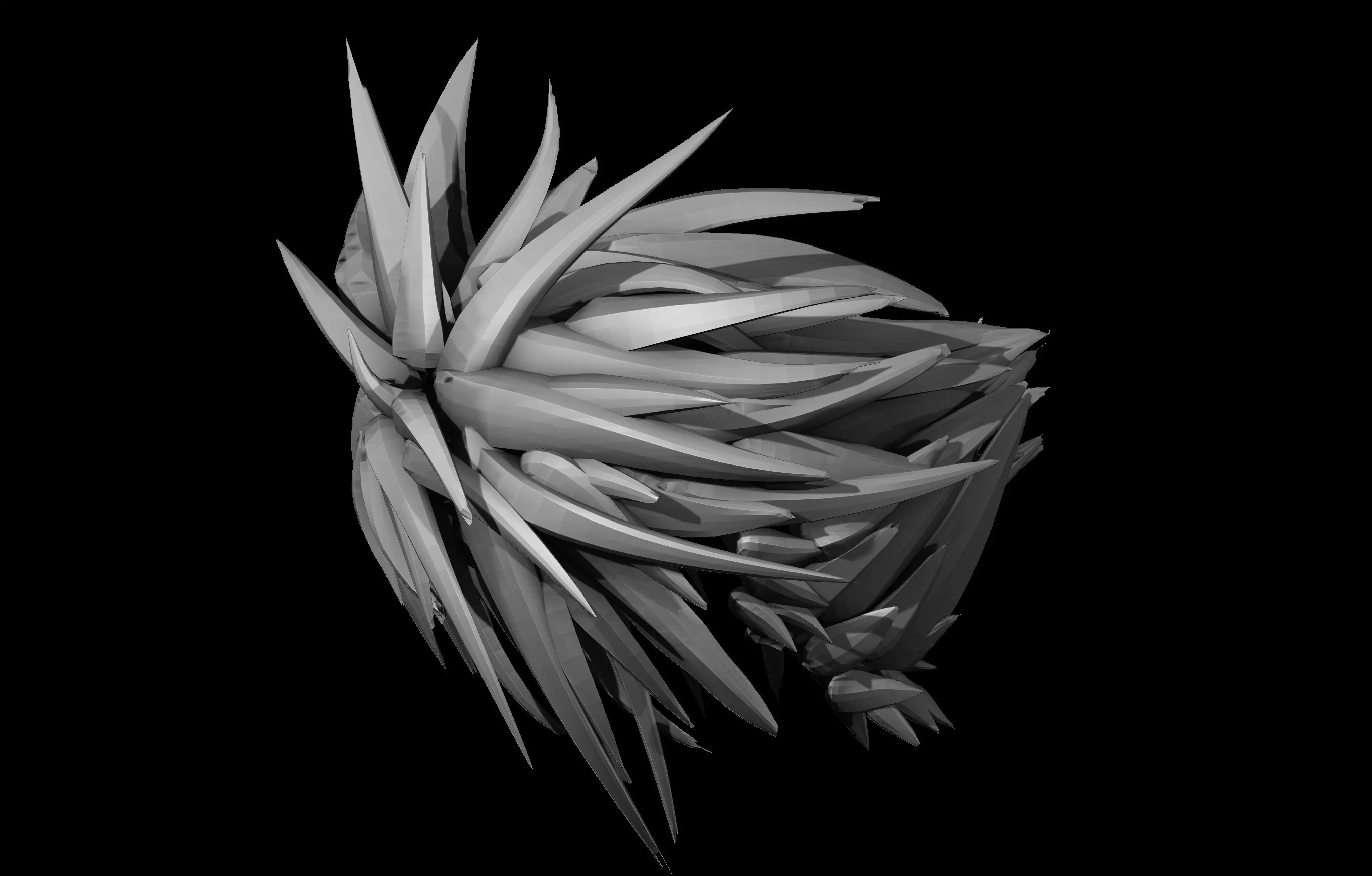 Cloud Strife Hair 3D model_0