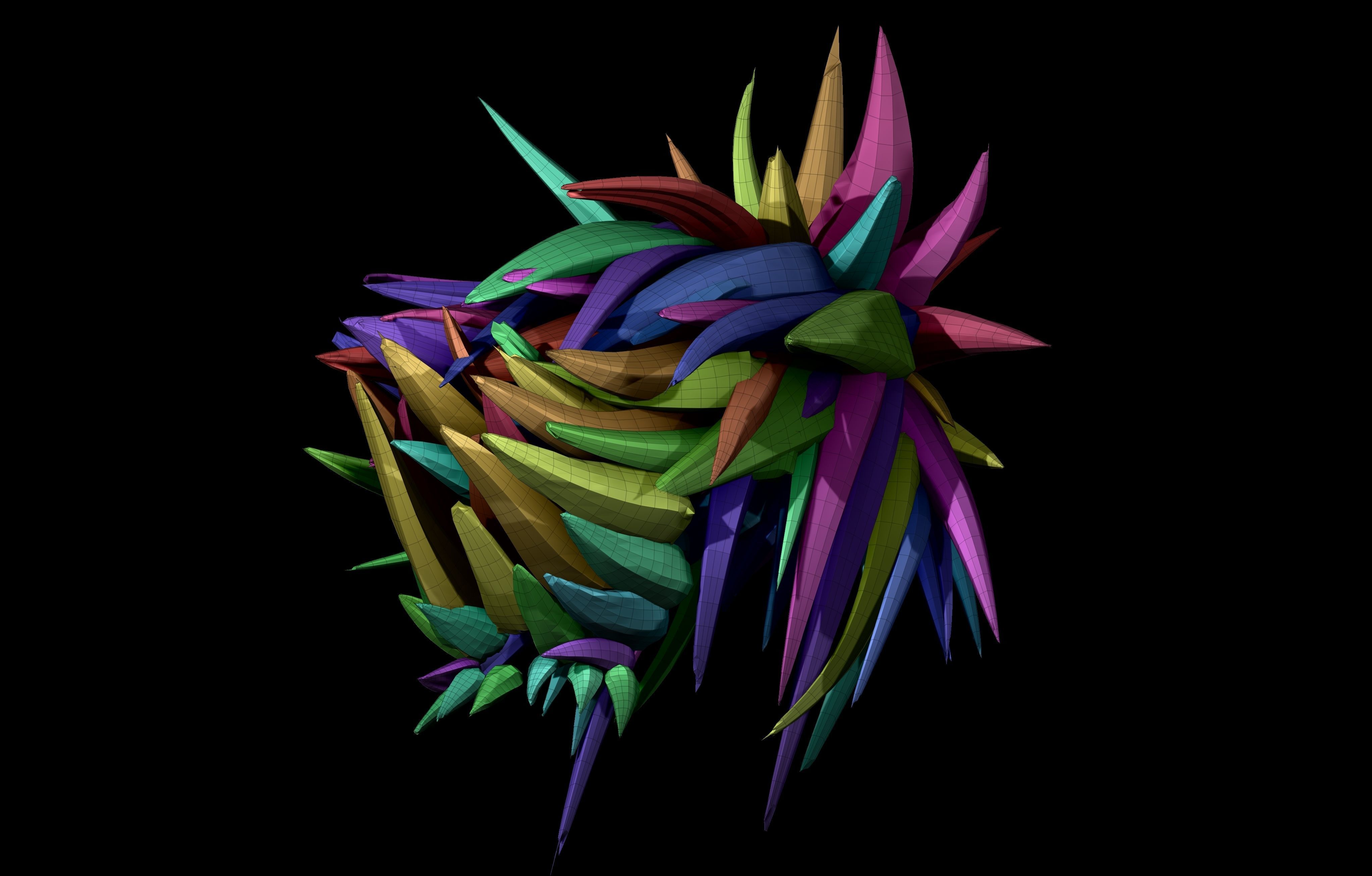 Cloud Strife Hair 3D model_3