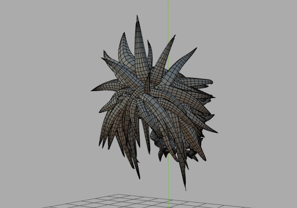 Cloud Strife Hair 3D model_5