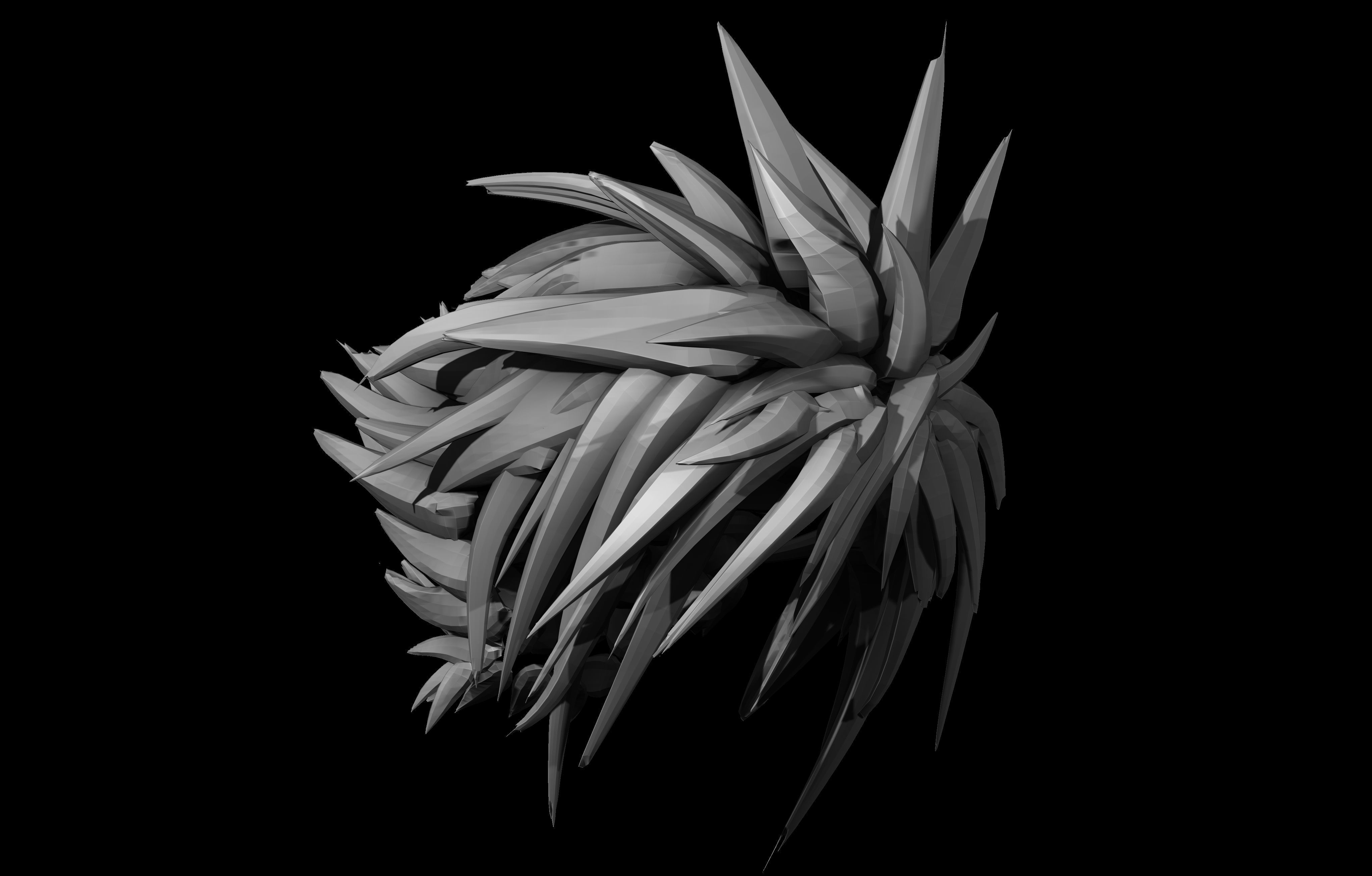 Cloud Strife Hair 3D model_1