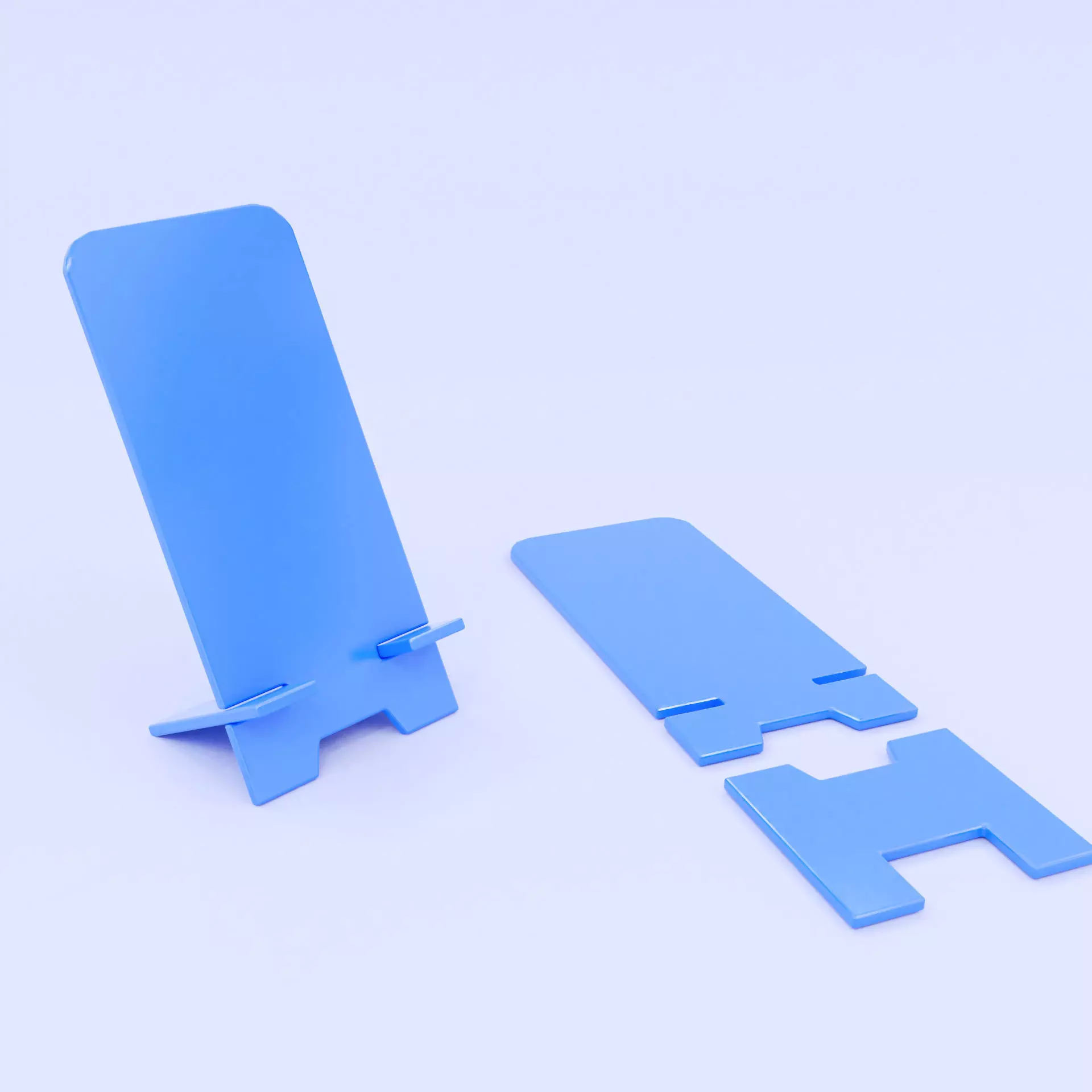 Phone stand holder with 2 parts 3D print model_0